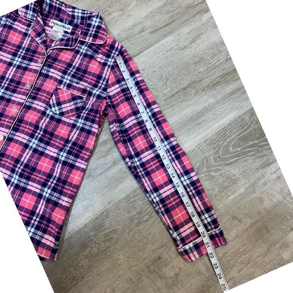 PajamaMania Women's Cotton Flannel Long Sleeve Button-Down Pajamas PJ Set - Picture 14 of 15